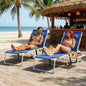 Stable Pool Lounge Chairs,Tanning Chair Set of 2