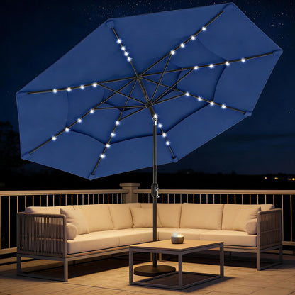 Garden Umbrella,3 Tier Outdoor Table Umbrella,Outdoor Patio Umbrella (Only Umbrella)