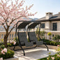 2-Seater Outdoor Porch Swing with Canopy, Patio Swing Chair for Garden