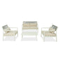 Outdoor Patio Furniture Set, 4-Seat Outdoor Sectional Sofa with Coffee Table, PE Rope Woven Patio Conversation Set with Thick Cushions, Metal Frame Patio Furniture for Balcony, Porch, Backyard