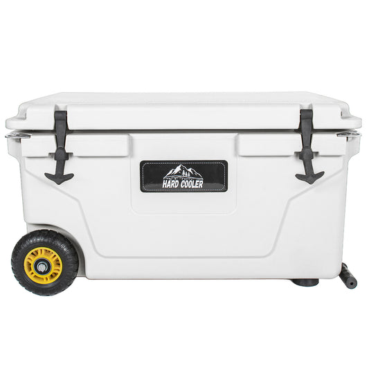 65 Quart White Cooler – Heavy Duty Ice Chest for Camping & Tailgating
