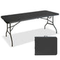 6ft Black Multi-functional Outdoor Folding Leisure Picnic Game Party Table