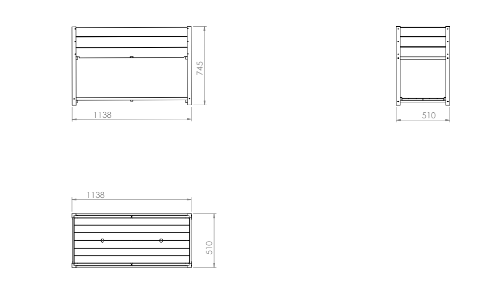 Solid Wood & Iron Raised Garden Bed - Durable, Weather-Ready Planter Box