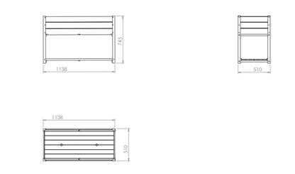 Solid Wood & Iron Raised Garden Bed - Durable, Weather-Ready Planter Box