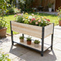 New style:     Solid Wood & Iron Frame Raised Garden Bed - Reversible & Replaceable Wood Panels, No Paint/Formaldehyde, DIY Planter Box for Vegetables, Fruits, Flowers
