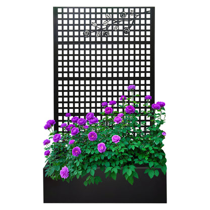 Metal Planter Box with Trellis - 70.9" H Garden Bed