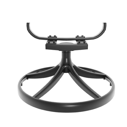 Black Aluminum Patio Swivel Chair Set 2pcs