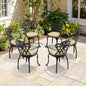 Cast Aluminum Patio Dining Chair 6PCS With Black Frame and Off-white Cushions (same sku:W1710P166007)