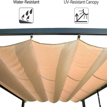 13ft x 10ft Dark Gray Aluminum Retractable Pergola - Outdoor Shade