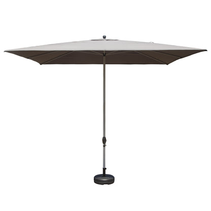 Rectangle Patio Umbrella with Crank Lift and Tilt Function, Grey (Base not included)