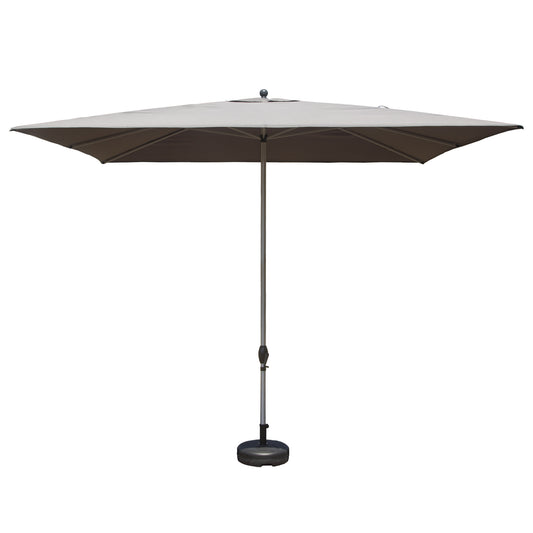 Rectangle Patio Umbrella with Crank Lift and Tilt Function, Grey (Base not included)