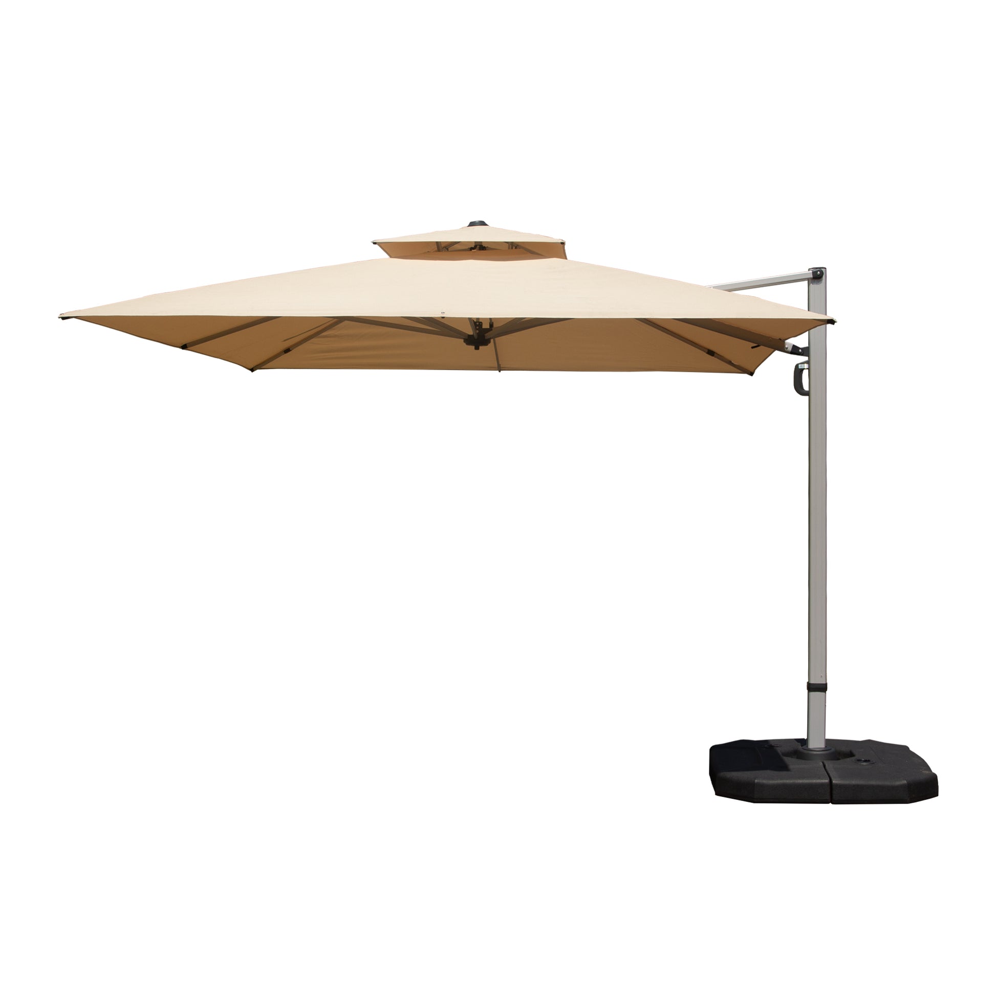 10x10 Square Aluminium Patio Umbrella for Garden & Poolside Use