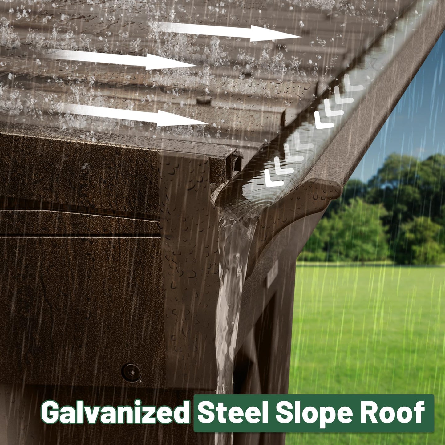 10x14 Garden Gazebo with Steel Roof for Outdoor Relaxation