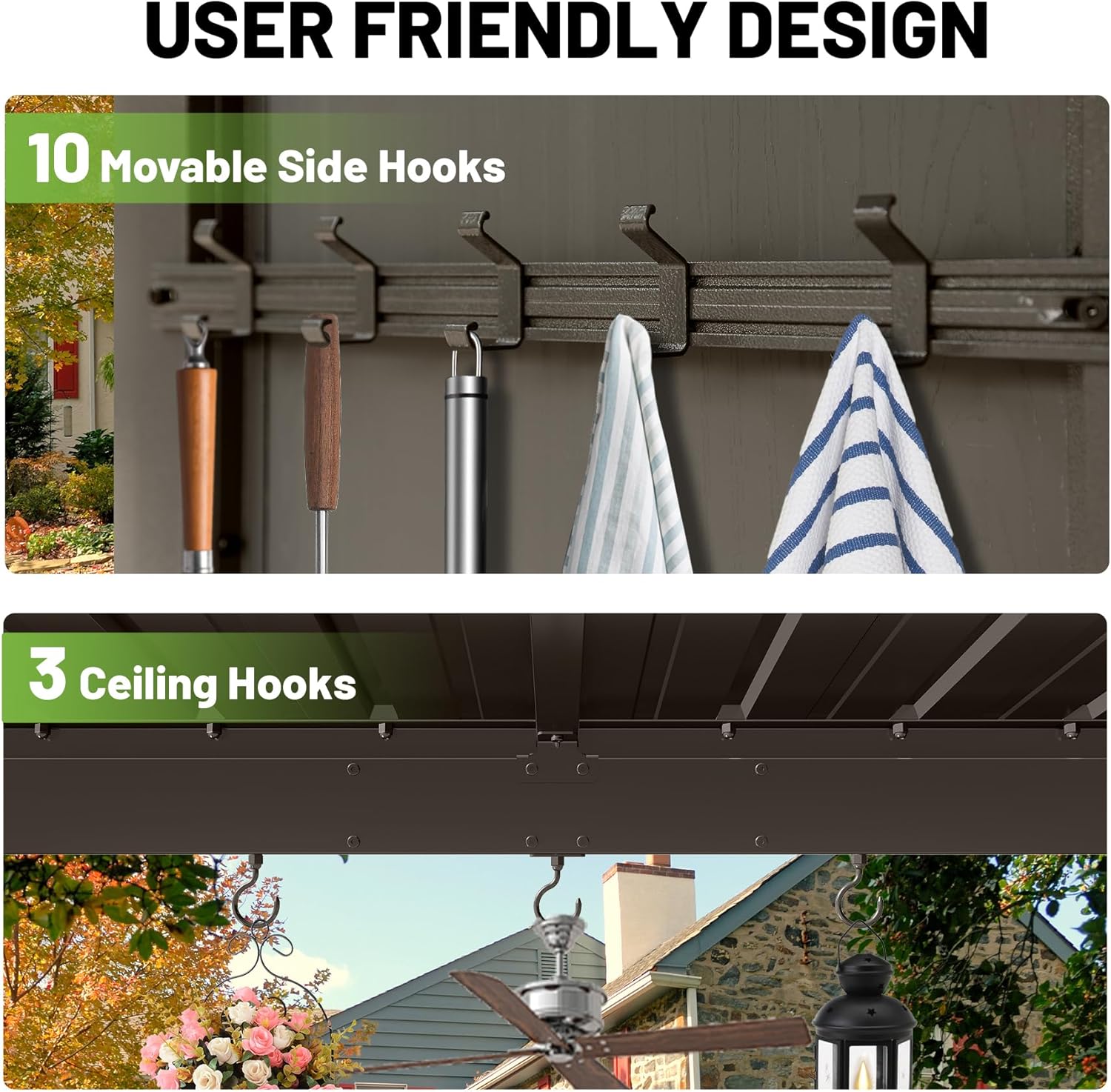 9x10FT Brown Steel Gazebo - Outdoor BBQ Grill Canopy