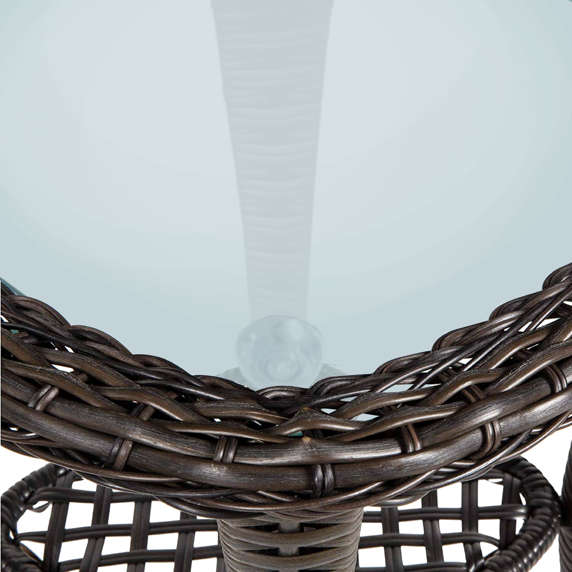 Brown Steel Outdoor Side Table - 20" x 20"