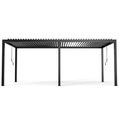 Black Aluminum Louver Pergola for Garden Patio Outdoor Shade