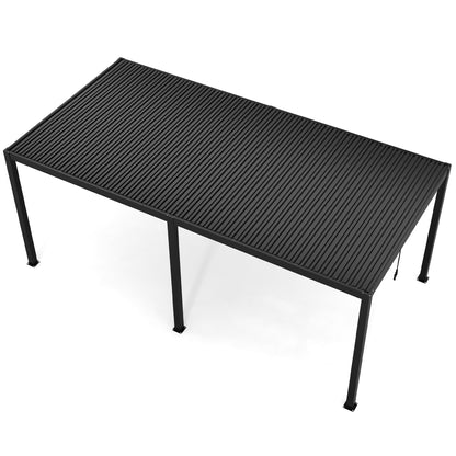 Black Aluminum Louver Pergola for Garden Patio Outdoor Shade