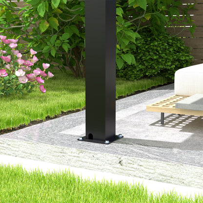 Black Aluminum Louver Pergola for Garden Patio Outdoor Shade
