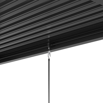 Black Aluminum Louver Pergola for Garden Patio Outdoor Shade