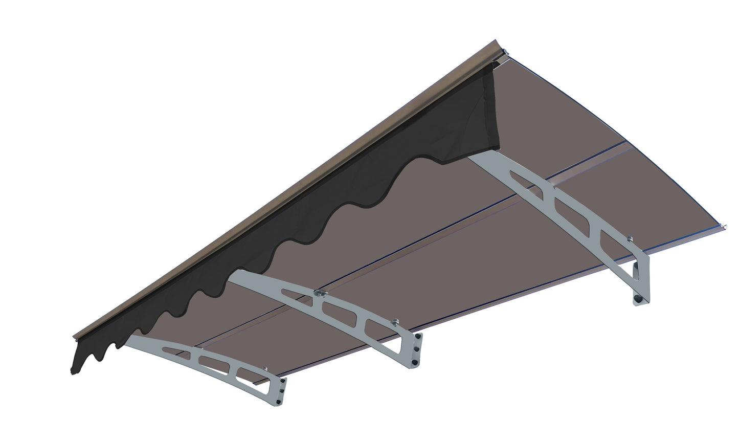 Modern Grey Brown Square Garden Canopy for Outdoor Shade