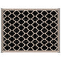 Outsunny Reversible Outdoor Rug Carpet, 9' x 18' Waterproof Plastic Straw Rug, Portable RV Camping Rugs with Carry Bag, Large Floor Mat for Backyard, Deck, Picnic, Beach, Black & Beige