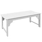Outsunny Wooden Garden Bench, Outdoor Park Bench with Slatted Seat, Backless Front Porch Bench with Curved Seat for Conservatory, Garden, Poolside, Deck, White
