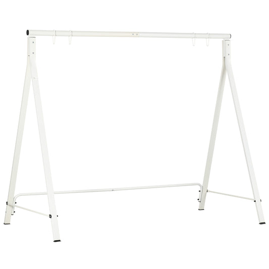 Outsunny Metal Porch Swing Stand, Heavy Duty Swing Frame, Hanging Chair Stand Only, 528 LBS Weight Capacity, for Backyard, Patio, Lawn, Playground, White