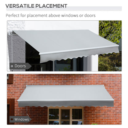 Gray Aluminum Retractable Awning for Poolside Garden Shade