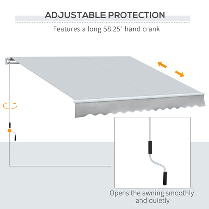 Gray Aluminum Retractable Awning for Poolside Garden Shade