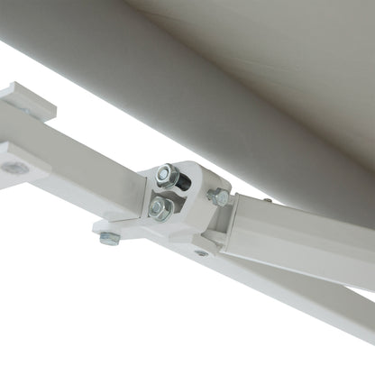 Gray Aluminum Retractable Awning for Poolside Garden Shade