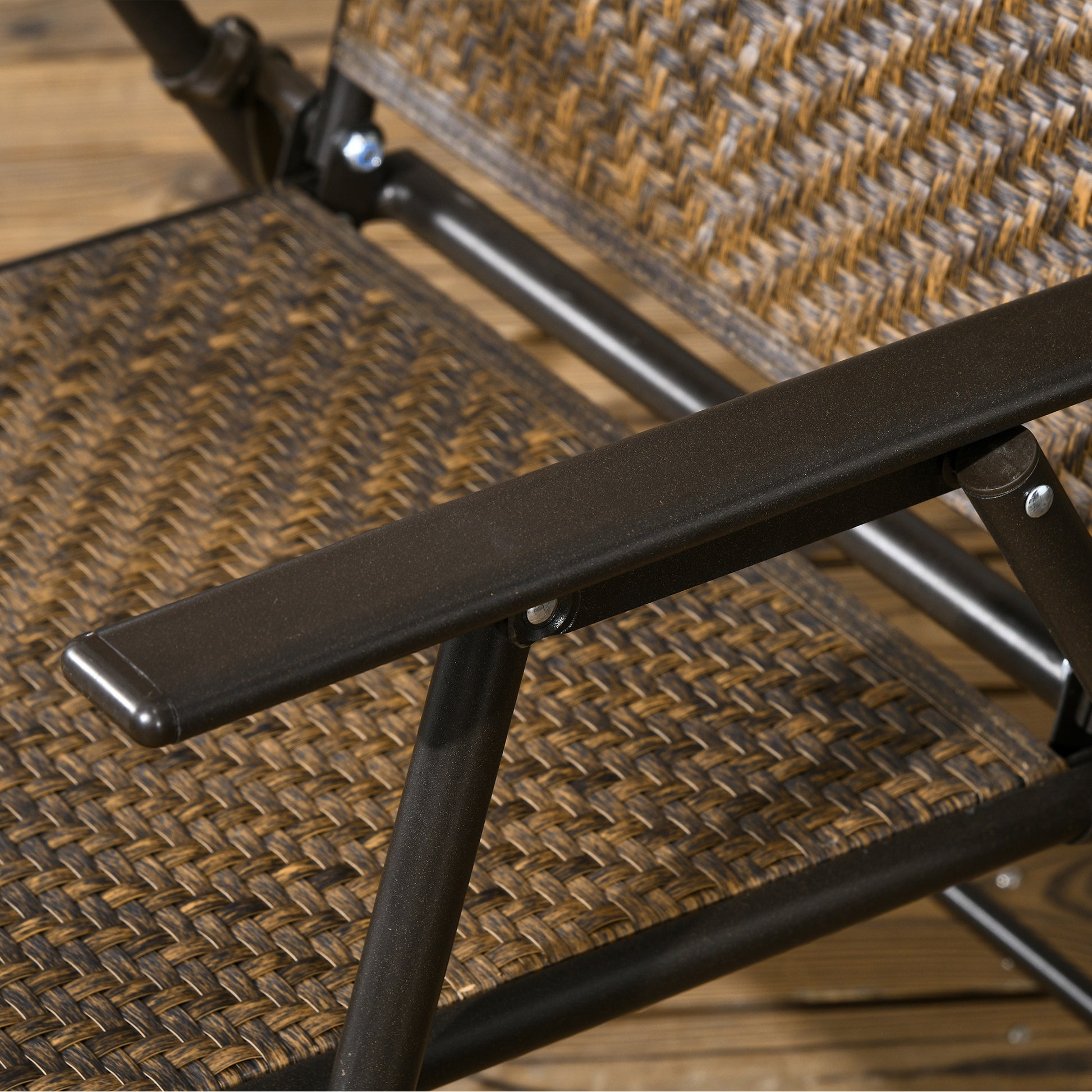 Brown Rattan Outdoor Dining Set for Garden & Poolside Patio