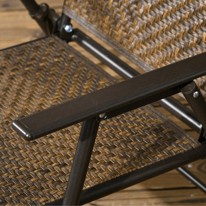 Brown Rattan Outdoor Dining Set for Garden & Poolside Patio