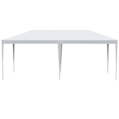 Outsunny 10' x 20' Party Tent - White Steel Frame, Shade Shelter for Weddings &