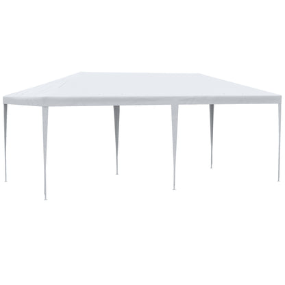 Outsunny 10' x 20' Party Tent - White Steel Frame, Shade Shelter for Weddings &