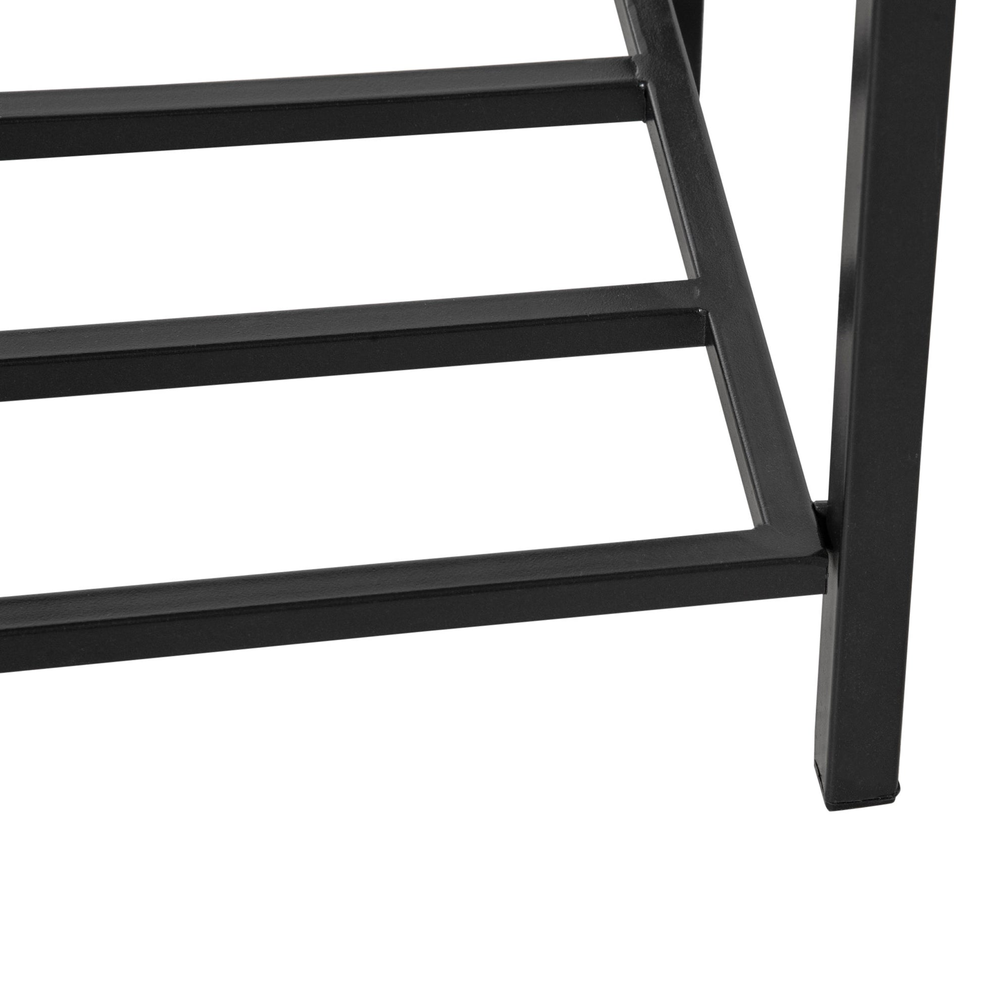 Outsunny Raised Garden Bed - Black Rattan Planter with Shelf