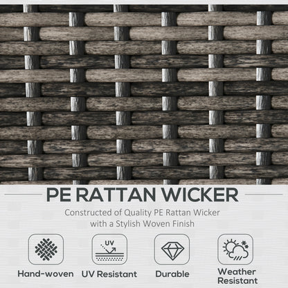 Black Steel Wicker Patio Furniture Set for Poolside Lounging