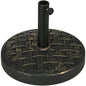 Outsunny 18" Patio Umbrella Base, 40 lbs. Concrete Heavy Duty Umbrella Stand with Metal Umbrella Holder for 1.5" or 2" Umbrella Poles, Round Market Umbrella Stand for Outdoor, Lawn, Poolside, Bronze