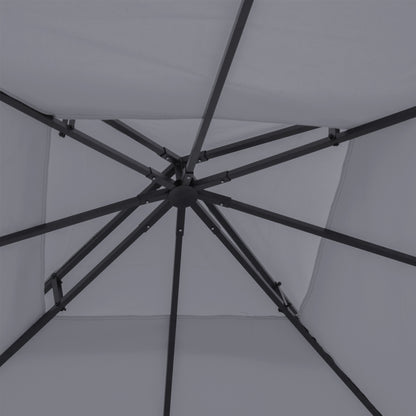 Dark Grey Replacement Gazebo Canopy Top for 9.8' x 9.8' Outdoor Use