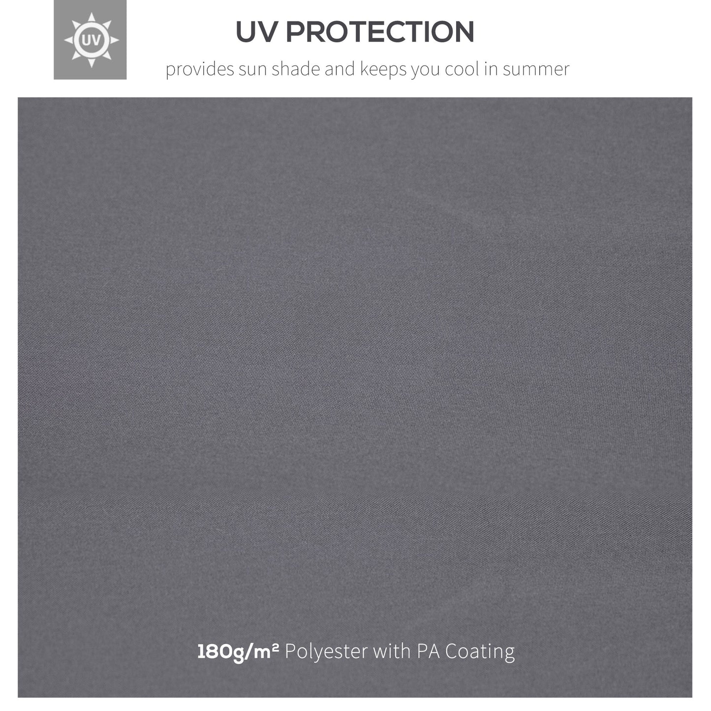 Dark Grey Replacement Gazebo Canopy Top for 9.8' x 9.8' Outdoor Use