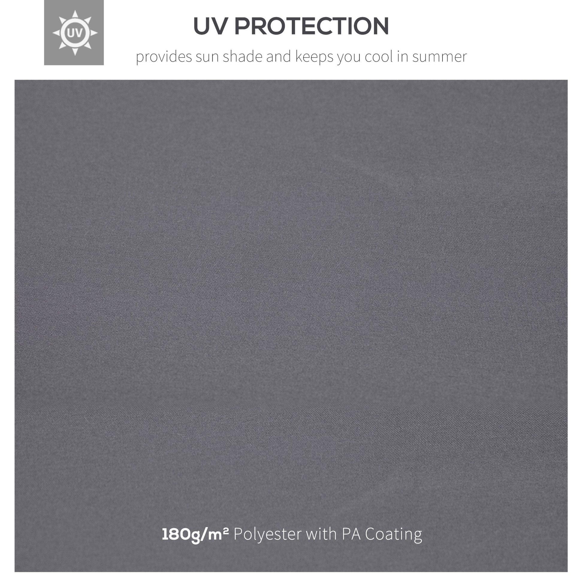 Dark Grey Replacement Gazebo Canopy Top for 9.8' x 9.8' Outdoor Use