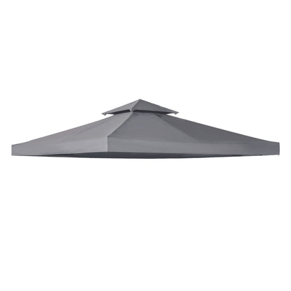 Outsunny 9.8' x 9.8' Gazebo Replacement Canopy, 2-Tier Top UV Cover for 9.84' x 9.84' Outdoor Gazebo, Dark Gray (TOP ONLY)