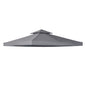 Outsunny 9.8' x 9.8' Gazebo Replacement Canopy, 2-Tier Top UV Cover for 9.84' x 9.84' Outdoor Gazebo, Dark Gray (TOP ONLY)