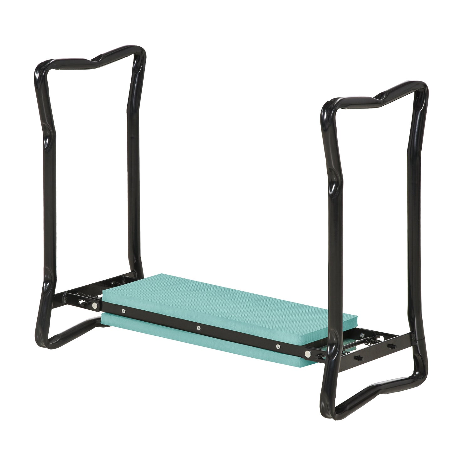 Green Steel Garden Kneeling Bench - Folding Seat Pad