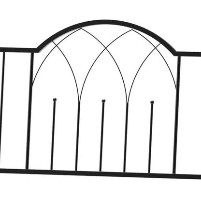 Outsunny Metal Trellis Arbor Arch Bench - Black, 484 lb Capacity