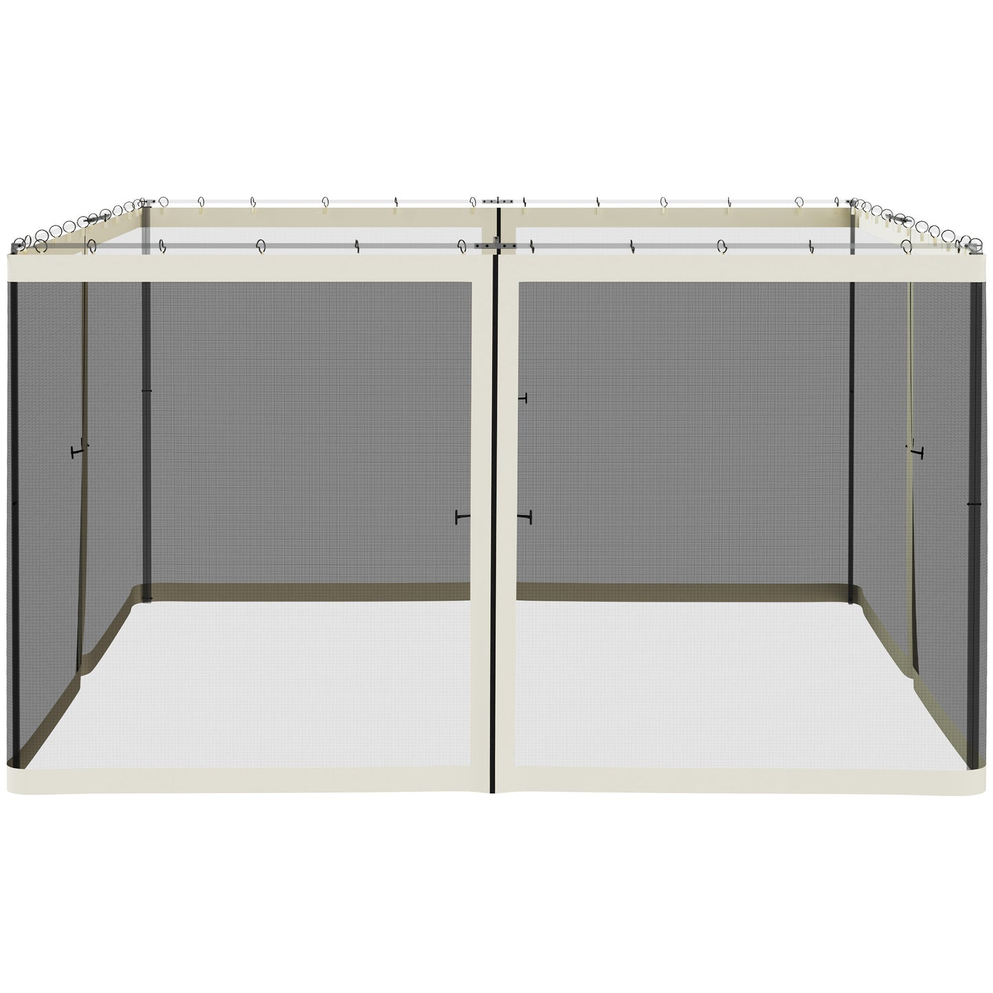 Cream White Polyester Gazebo Netting Replacement for Patio and Porch