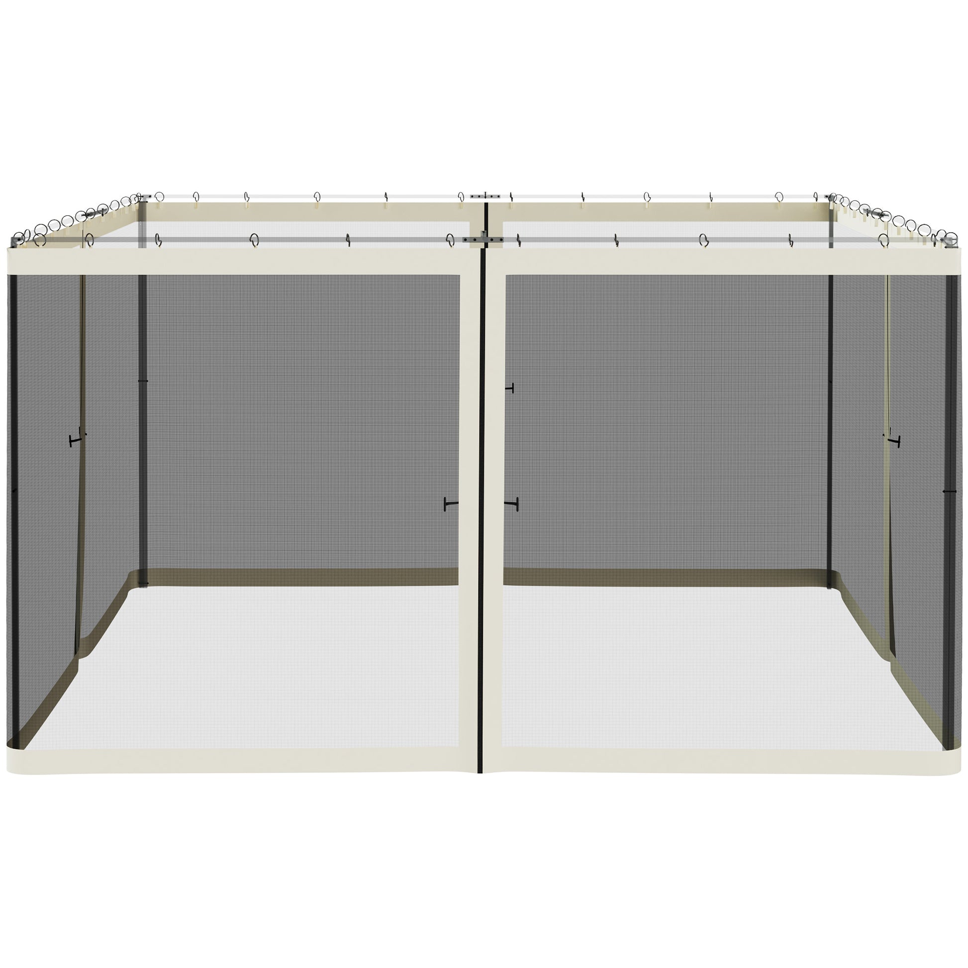 Cream White Polyester Gazebo Netting Replacement for Patio and Porch