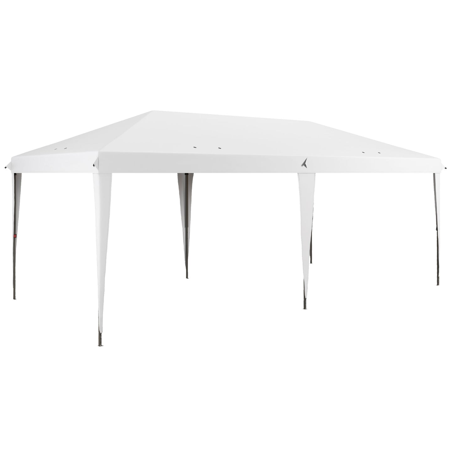 Outsunny 10' x 19.2' Pop Up Canopy Tent, Heavy Duty Tent for Parties, Outdoor Instant Gazebo Sun Shade Shelter with Carry Bag for Catering, Events, Wedding, Backyard BBQ, White