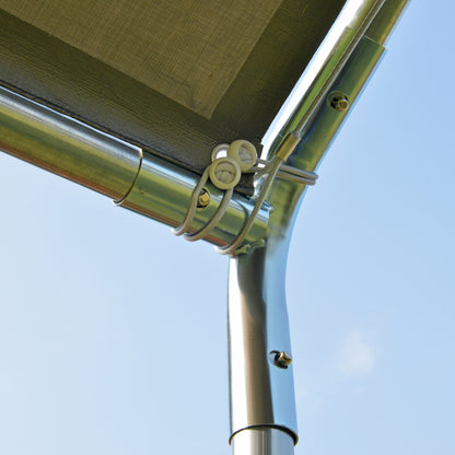 Grey Steel Carport 3.8 x 7.7 ft - Outdoor Carport