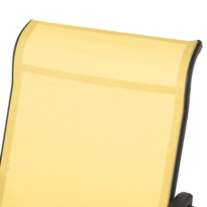Outsunny 3-Piece Outdoor Gliders Set - Beige Fabric & Steel