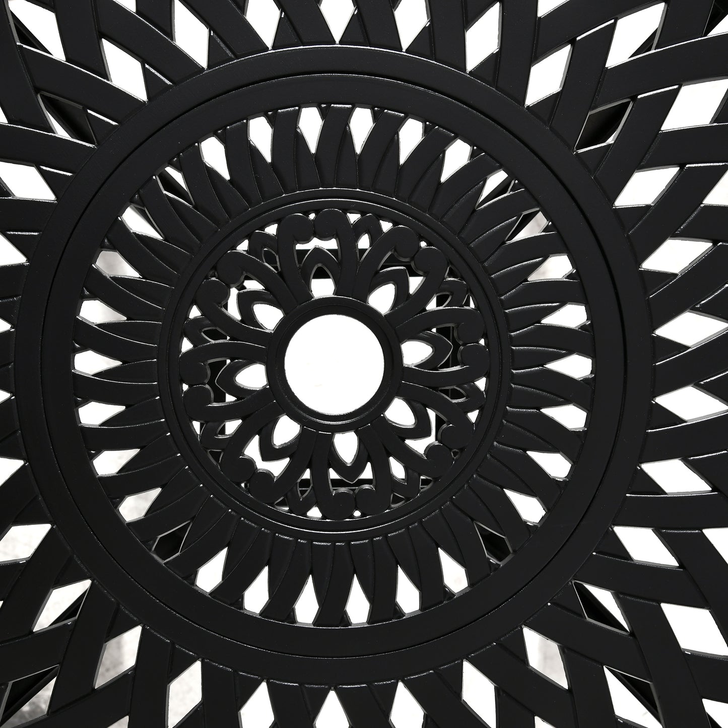 Outsunny 30" Round Patio Table - Durable Aluminum Outdoor Bistro Set